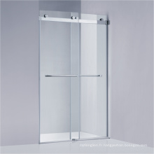 Écran de douche coulissant Frameless avec matériel 304 # SUS (A-KW021-D)